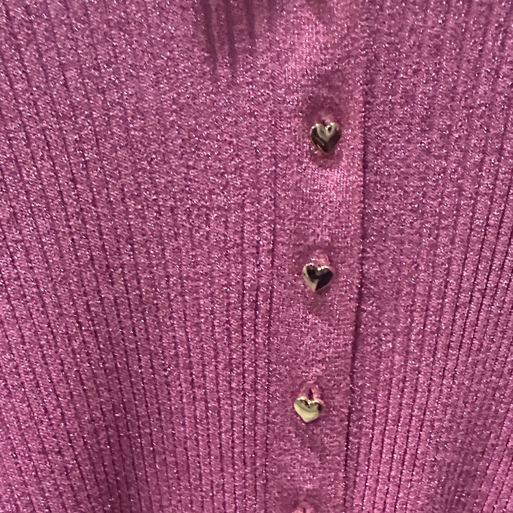 LoveShackFancy Pink Ribbed Cardigan - Picture 4 of 5